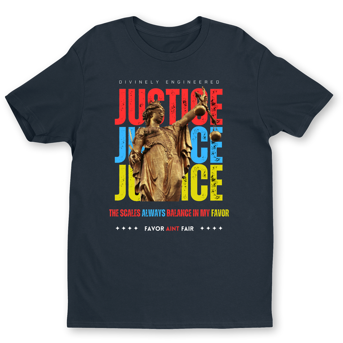 "The Scales Always Balance in My Favor" Graphic T-Shirt – Divinely Engineered Spiritual Streetwear