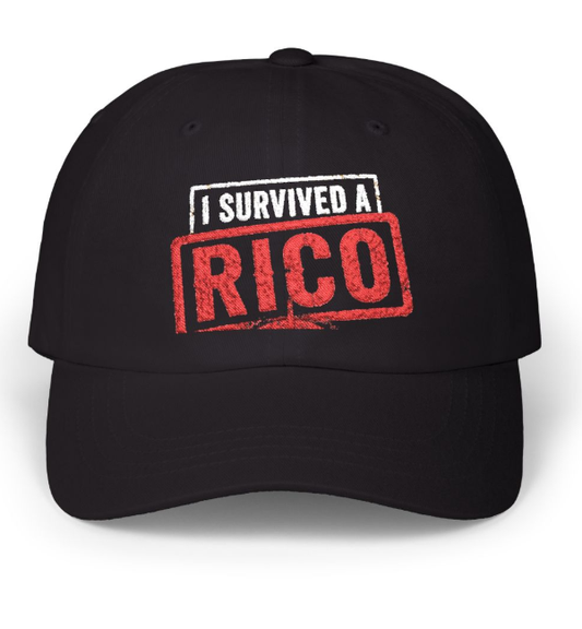 I Survived A Rico Dad Cap - Distressed Stamp Baseball Hat