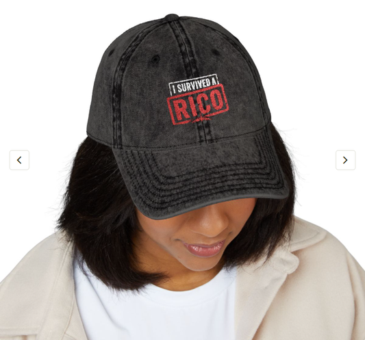I Survived RICO Embroidered Vintage Embroidered Cap