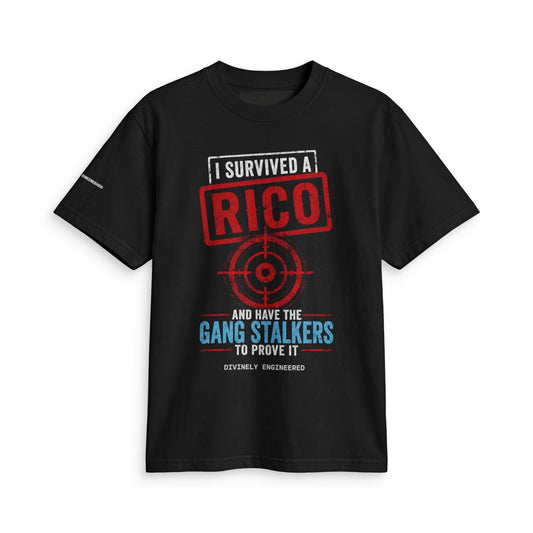 I Survived A RICO Graphic Tee - Blue Lettering
