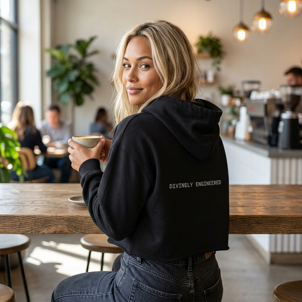 Did I REALLY cut you off? Cropped Hooded Sweatshirt