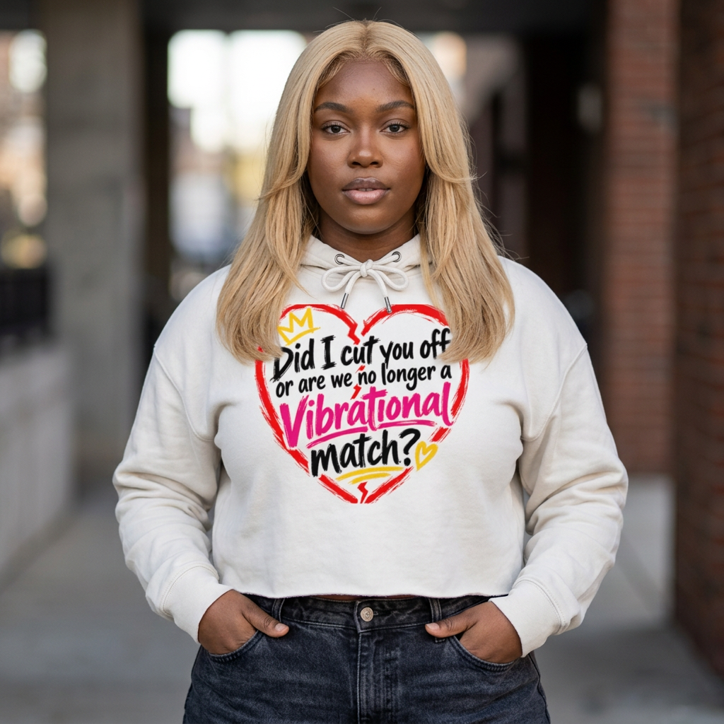 Did I REALLY cut you off? Cropped Hooded Sweatshirt