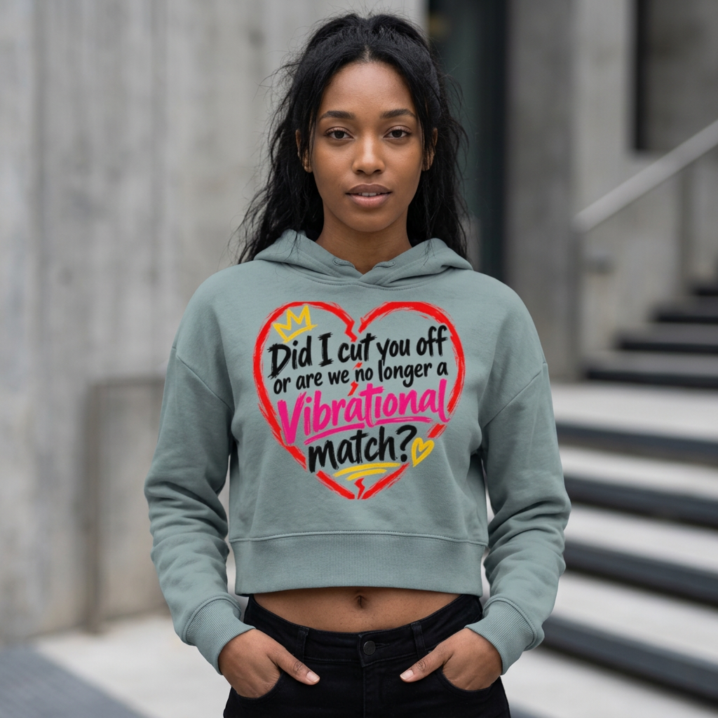 Did I REALLY cut you off? Cropped Hooded Sweatshirt