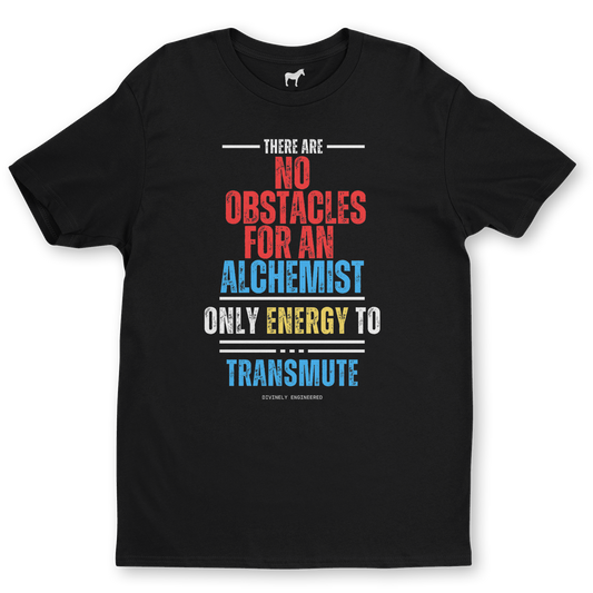 "No Obstacles For An Alchemist" Graphic Tee – Divinely Engineered Spiritual Streetwear