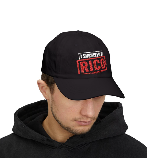 I Survived A Rico Dad Cap - Distressed Stamp Baseball Hat