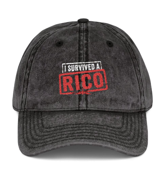 I Survived RICO Embroidered Vintage Embroidered Cap