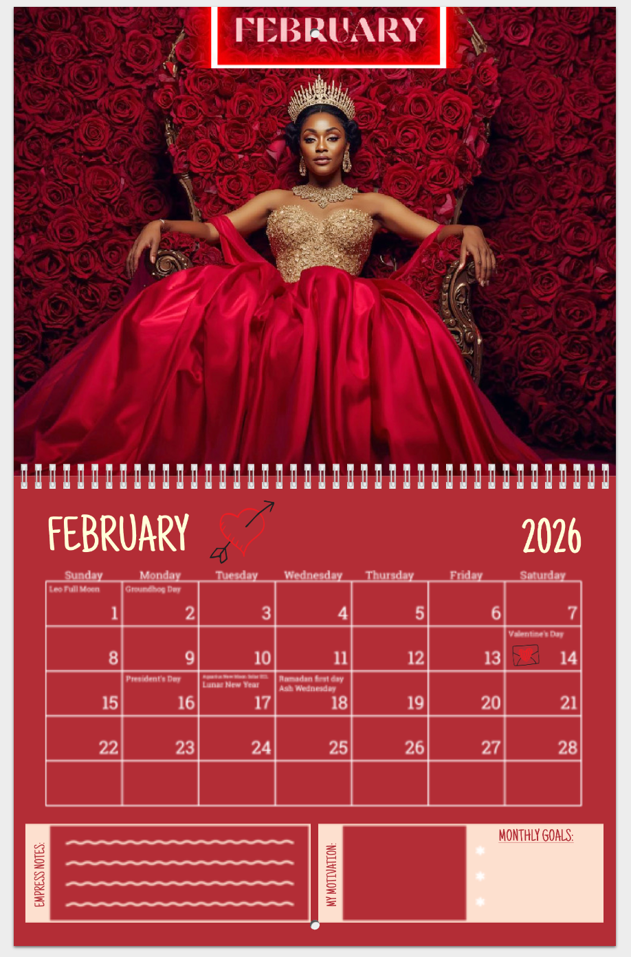 2026 Empress Wall Calendars 👑✨